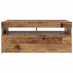 vidaXL TV-Schrank mit LED-Leuchten Altholz-Optik 90x35x40 cm