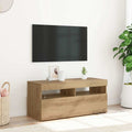 vidaXL TV-Schrank mit LED-Leuchten Artisan-Eiche 90x35x40 cm