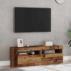 vidaXL TV-Schränke mit LED-Leuchten 2 Stk. Altholz-Optik Holzwerkstoff