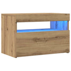 vidaXL TV-Schränke mit LED-Leuchten 2 Stk. Artisan-Eiche Holzwerkstoff