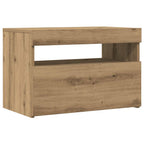 vidaXL TV-Schränke mit LED-Leuchten 2 Stk. Artisan-Eiche Holzwerkstoff