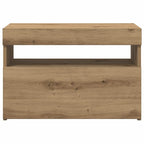 vidaXL TV-Schränke mit LED-Leuchten 2 Stk. Artisan-Eiche Holzwerkstoff