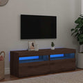 vidaXL TV-Schränke mit LED-Leuchten 2 Stk. Artisan-Eiche Holzwerkstoff