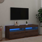 vidaXL TV-Schränke mit LED-Leuchten 2 Stk. Artisan-Eiche Holzwerkstoff