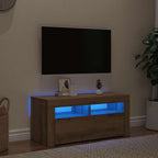 vidaXL TV-Schrank mit LED-Leuchten Artisan-Eiche 90x35x40 cm