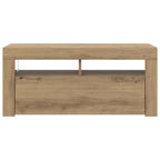 vidaXL TV-Schrank mit LED-Leuchten Artisan-Eiche 90x35x40 cm