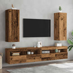 vidaXL TV-Schränke 2 Stk. Altholz-Optik 30,5x30x90 cm Holzwerkstoff