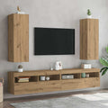 vidaXL TV-Schränke 2 Stk. Artisan-Eiche 30,5x30x90 cm Holzwerkstoff