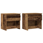 vidaXL Nachttische 2 Stück Altholz 40x30x39 cm Holzwerkstoff