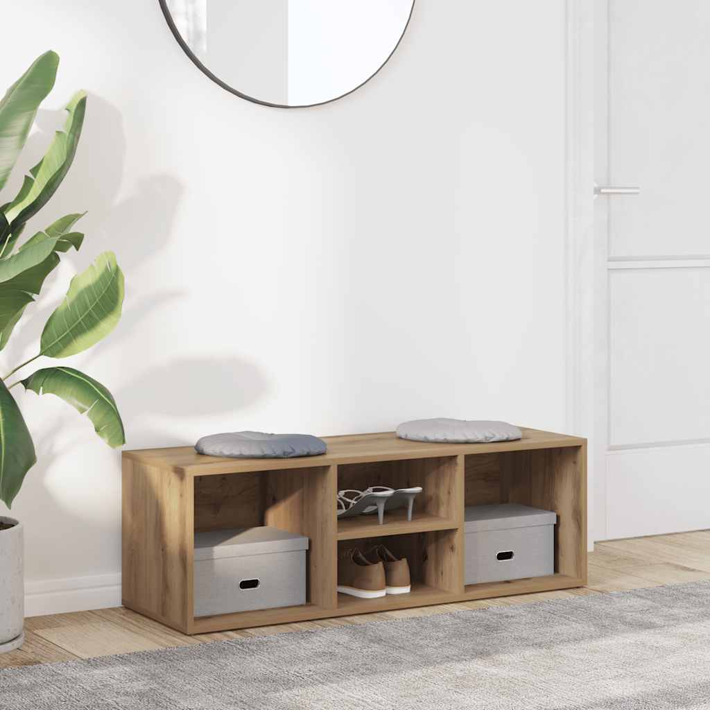 vidaXL Schuhbank Artisan-Eiche 105x35x35 cm Holzwerkstoff