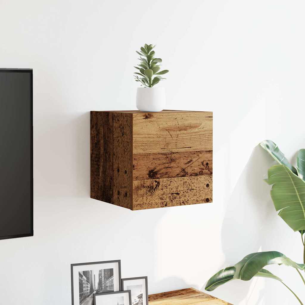 vidaXL TV-Wandschrank Altholz-Optik 30,5x30x30 cm