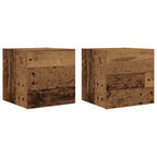 vidaXL TV-Wandschränke 2 Stk. Altholz-Optik 30,5x30x30 cm