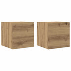 vidaXL TV-Wandschränke 2 Stk. Artisan-Eiche 30,5x30x30 cm