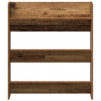 vidaXL Schuhregal Wandmontage Altholz-Optik 80x18x90 cm Holzwerkstoff