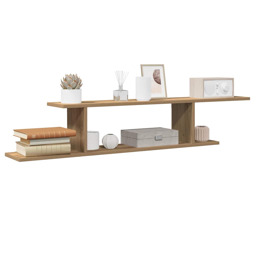 vidaXL TV-Wandregal Artisan-Eiche 125x18x23 cm Holzwerkstoff