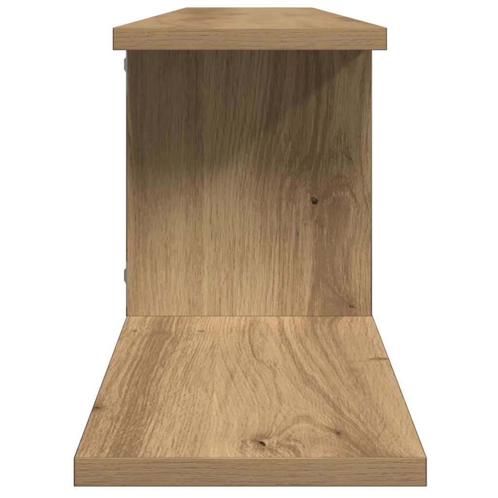 vidaXL TV-Wandregal Artisan-Eiche 125x18x23 cm Holzwerkstoff