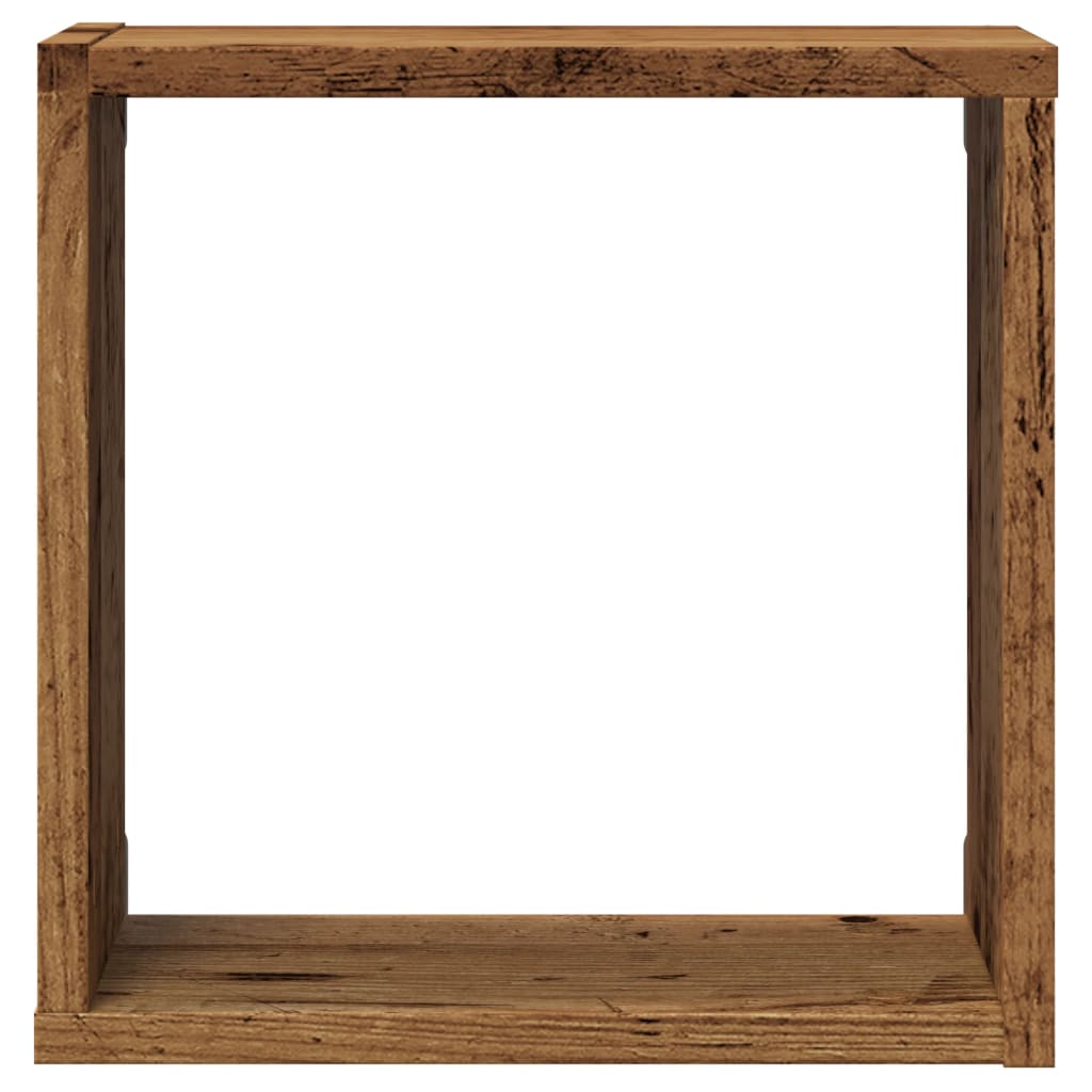 vidaXL Würfel-Wandregale 4 Stk. Altholz-Optik 30x15x30 Holzwerkstoff