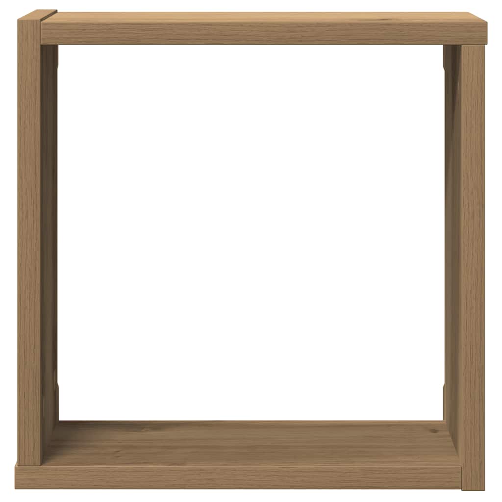 vidaXL Würfel-Wandregale 2 Stk. Artisan-Eiche 30x15x30 Holzwerkstoff