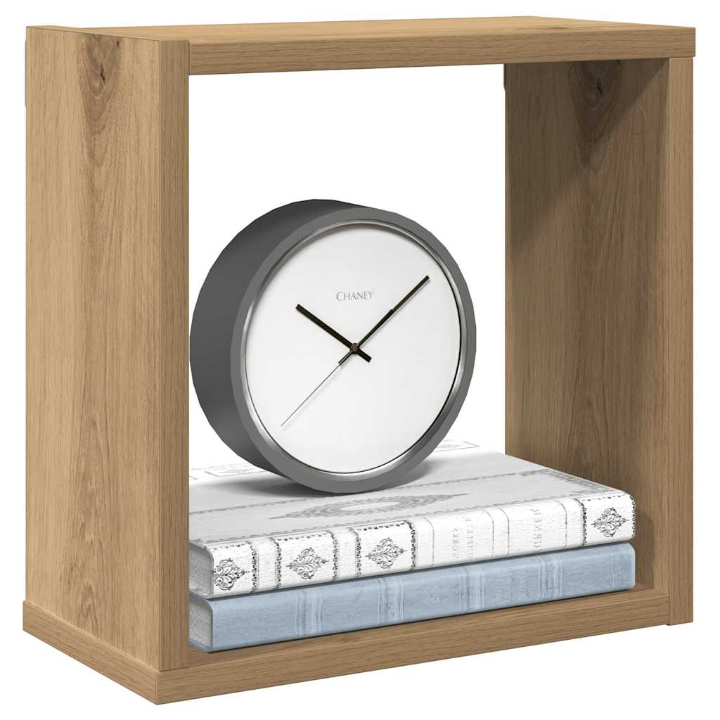 vidaXL Würfel-Wandregale 2 Stk. Artisan-Eiche 30x15x30 Holzwerkstoff