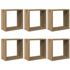 vidaXL Würfel-Wandregale 6 Stk. Artisan-Eiche 30x15x30 Holzwerkstoff
