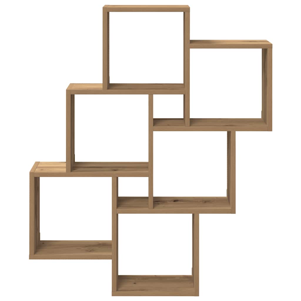 vidaXL Würfelregal Artisan-Eiche 78x15x93 cm Holzwerkstoff