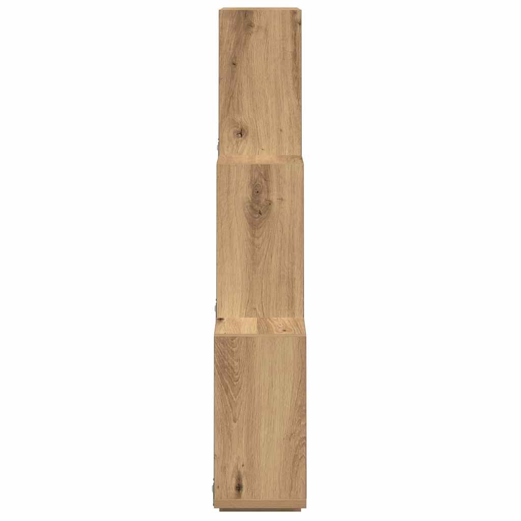 vidaXL Würfelregal Artisan-Eiche 78x15x93 cm Holzwerkstoff