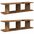 vidaXL Wandregale 2 Stk. Altholz-Optik 75x18x20 cm Holzwerkstoff