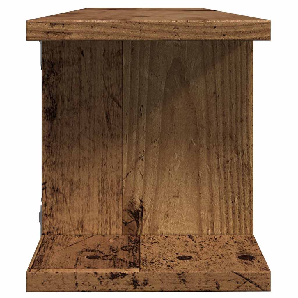 vidaXL Wandregale 2 Stk. Altholz-Optik 75x18x20 cm Holzwerkstoff