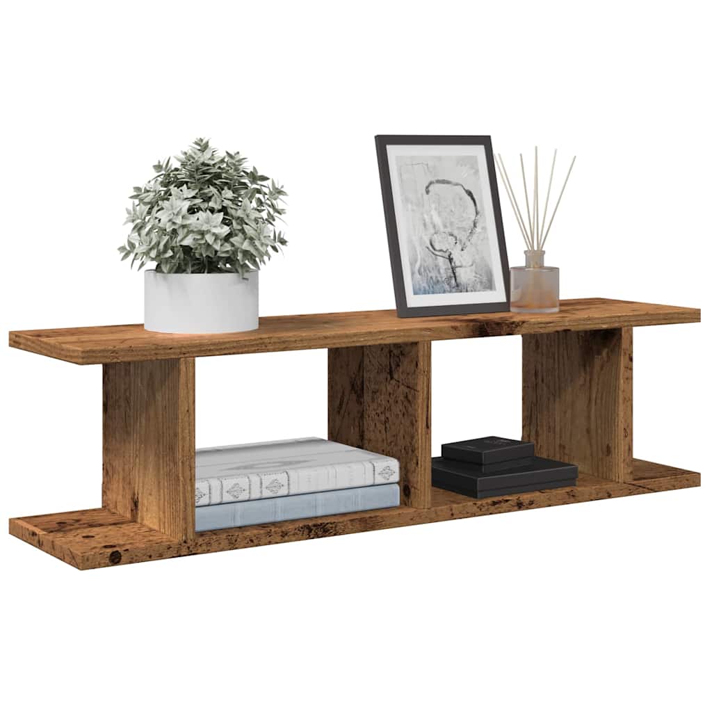 vidaXL Wandregale 2 Stk. Altholz-Optik 75x18x20 cm Holzwerkstoff