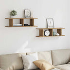 vidaXL Wandregale 2 Stk. Artisan-Eiche 75x18x20 cm Holzwerkstoff