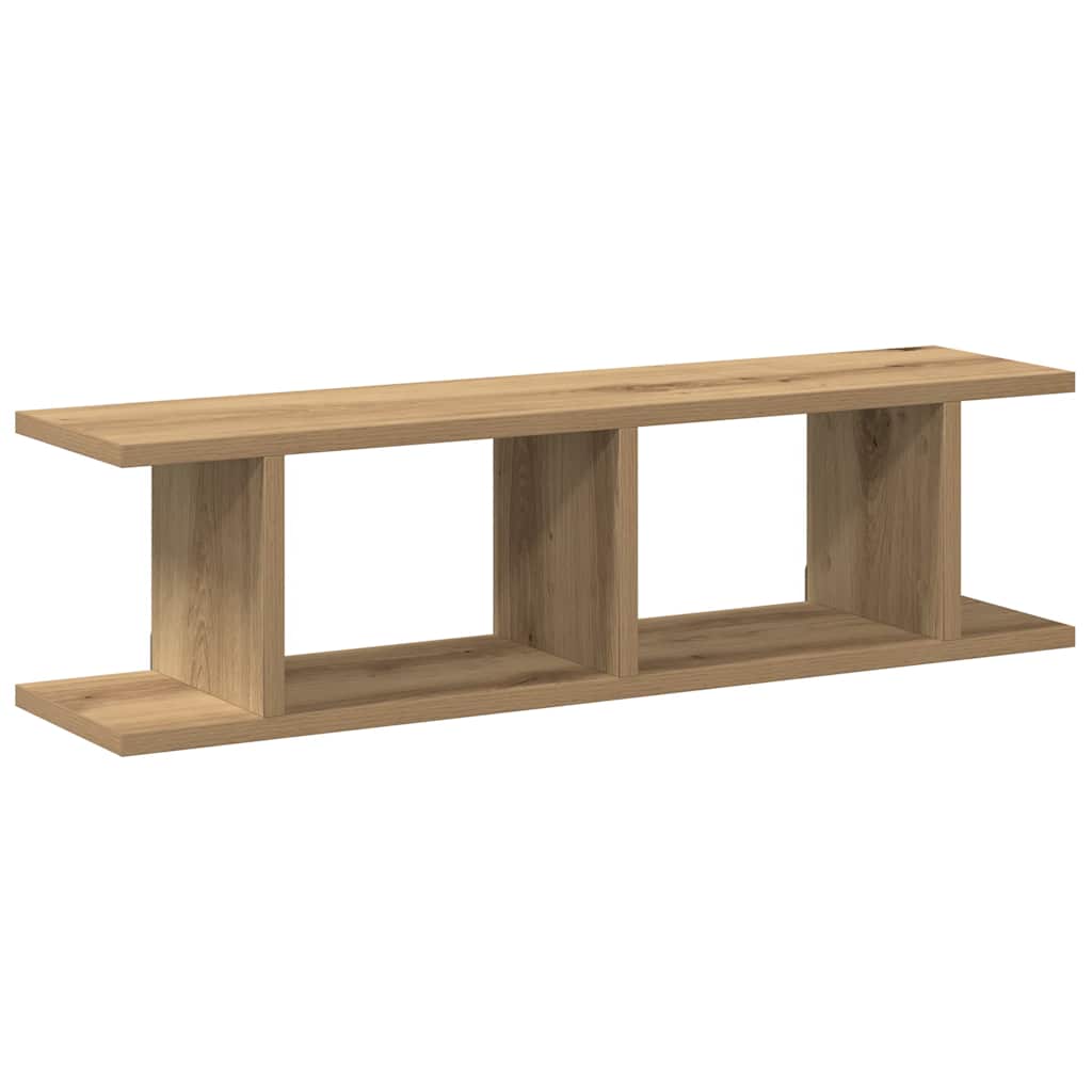 vidaXL Wandregale 2 Stk. Artisan-Eiche 75x18x20 cm Holzwerkstoff