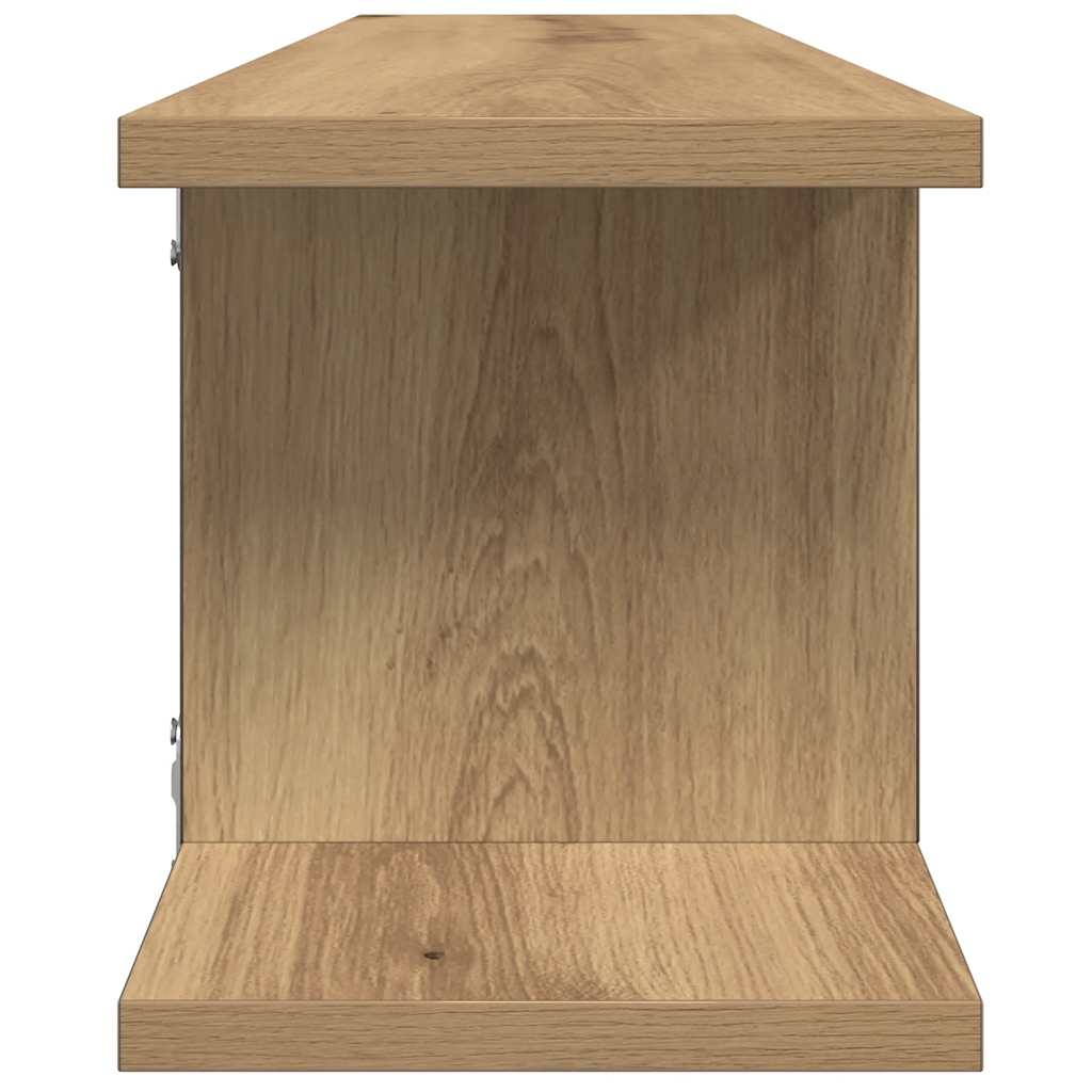 vidaXL Wandregale 2 Stk. Artisan-Eiche 75x18x20 cm Holzwerkstoff
