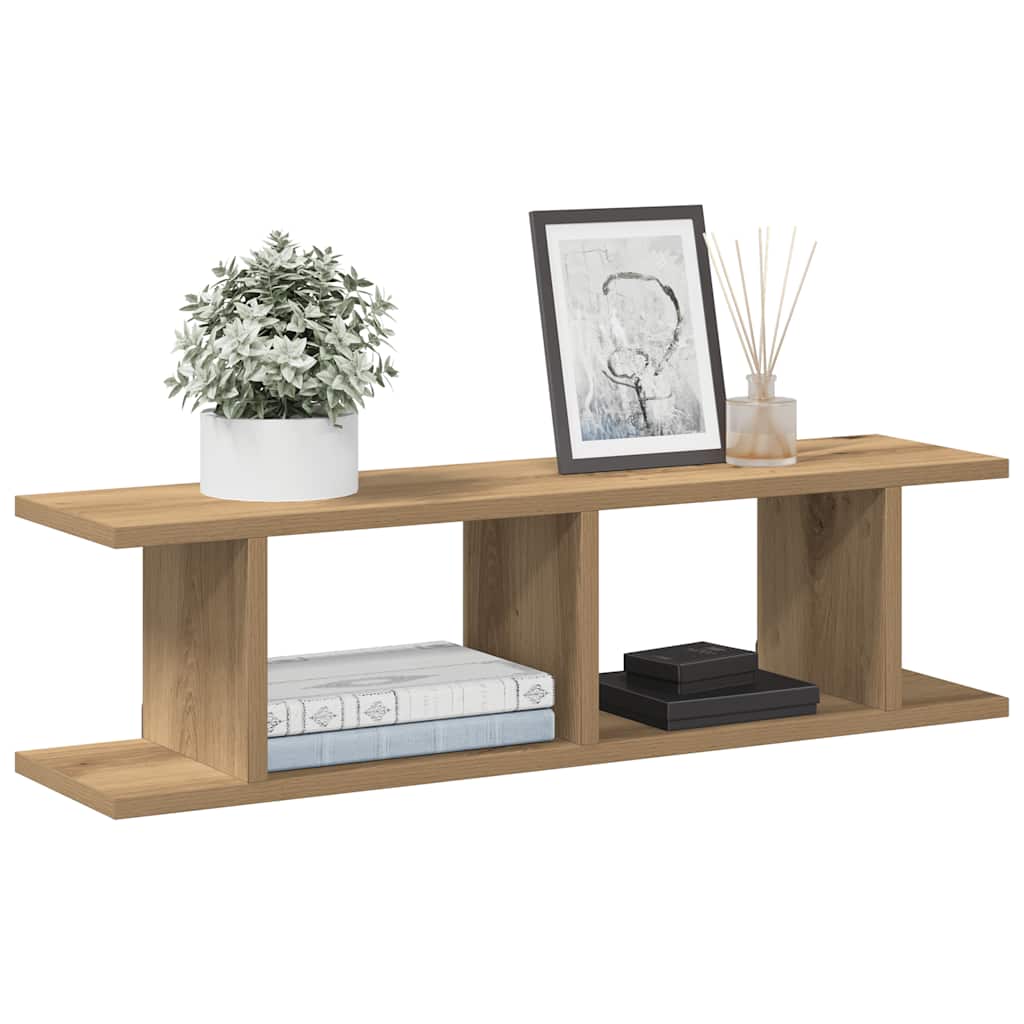 vidaXL Wandregale 2 Stk. Artisan-Eiche 75x18x20 cm Holzwerkstoff