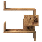 vidaXL Wand-Eckregal Altholz-Optik 40x40x49,5 cm Holzwerkstoff