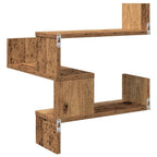 vidaXL Wand-Eckregal Altholz-Optik 40x40x49,5 cm Holzwerkstoff