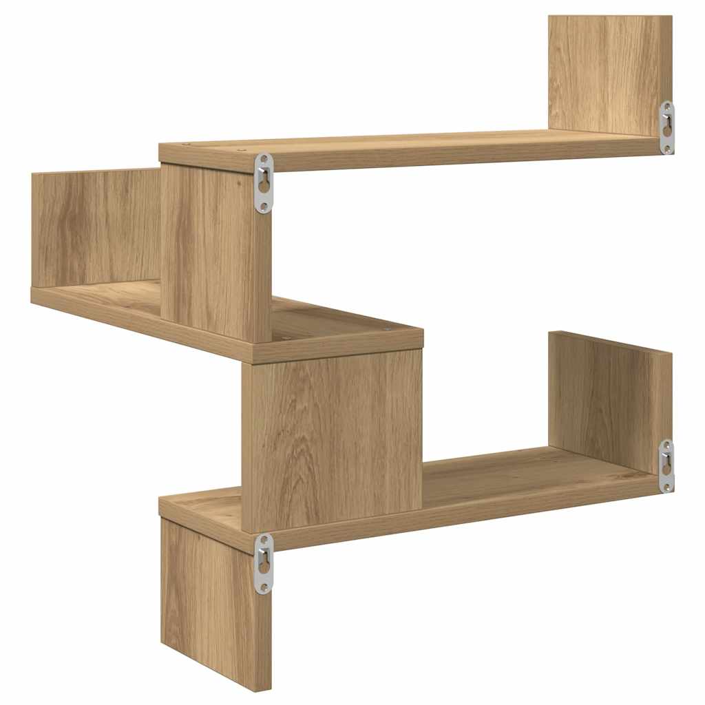 vidaXL Wand-Eckregal Artisan-Eiche 40x40x49,5 cm Holzwerkstoff