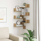 vidaXL Wand-Eckregale 2 Stk. Artisan-Eiche 40x40x49,5 Holzwerkstoff