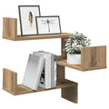 vidaXL Wand-Eckregale 2 Stk. Artisan-Eiche 40x40x49,5 Holzwerkstoff
