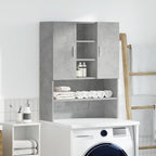 vidaXL Waschmaschinenschrank Betongrau 70,5x25,5x90 cm