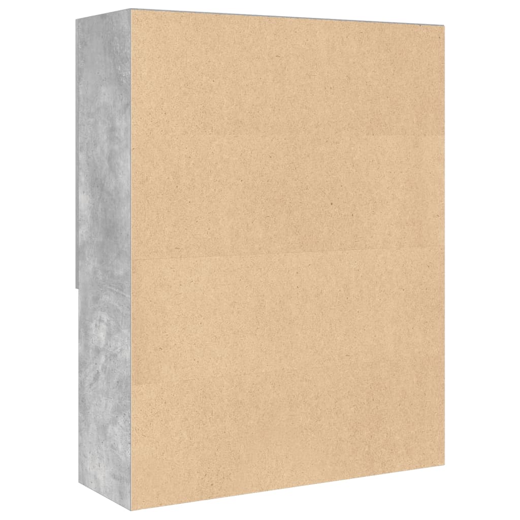 vidaXL Waschmaschinenschrank Betongrau 70,5x25,5x90 cm