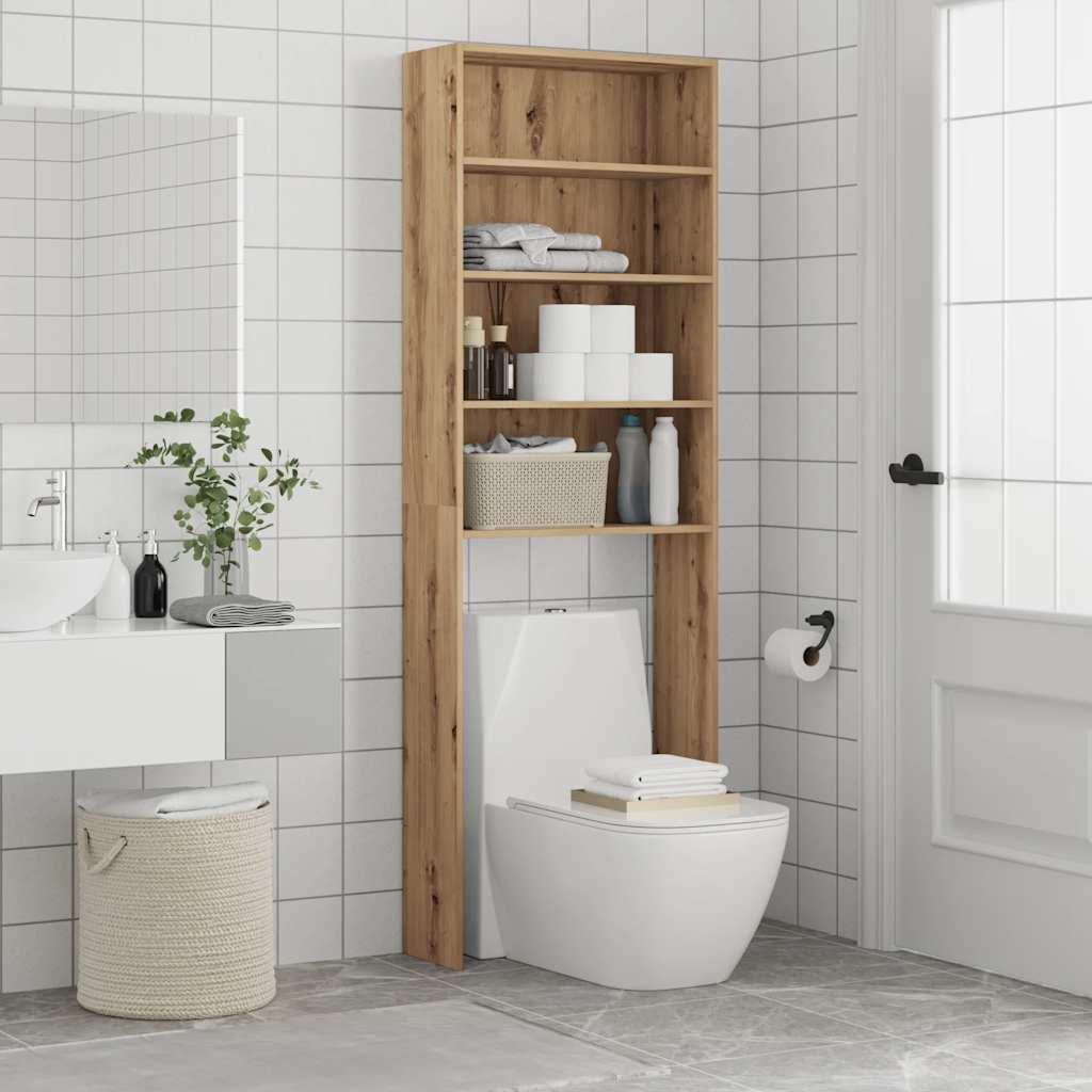 vidaXL Waschmaschinenregal Artisan-Eiche 64x24x190 cm