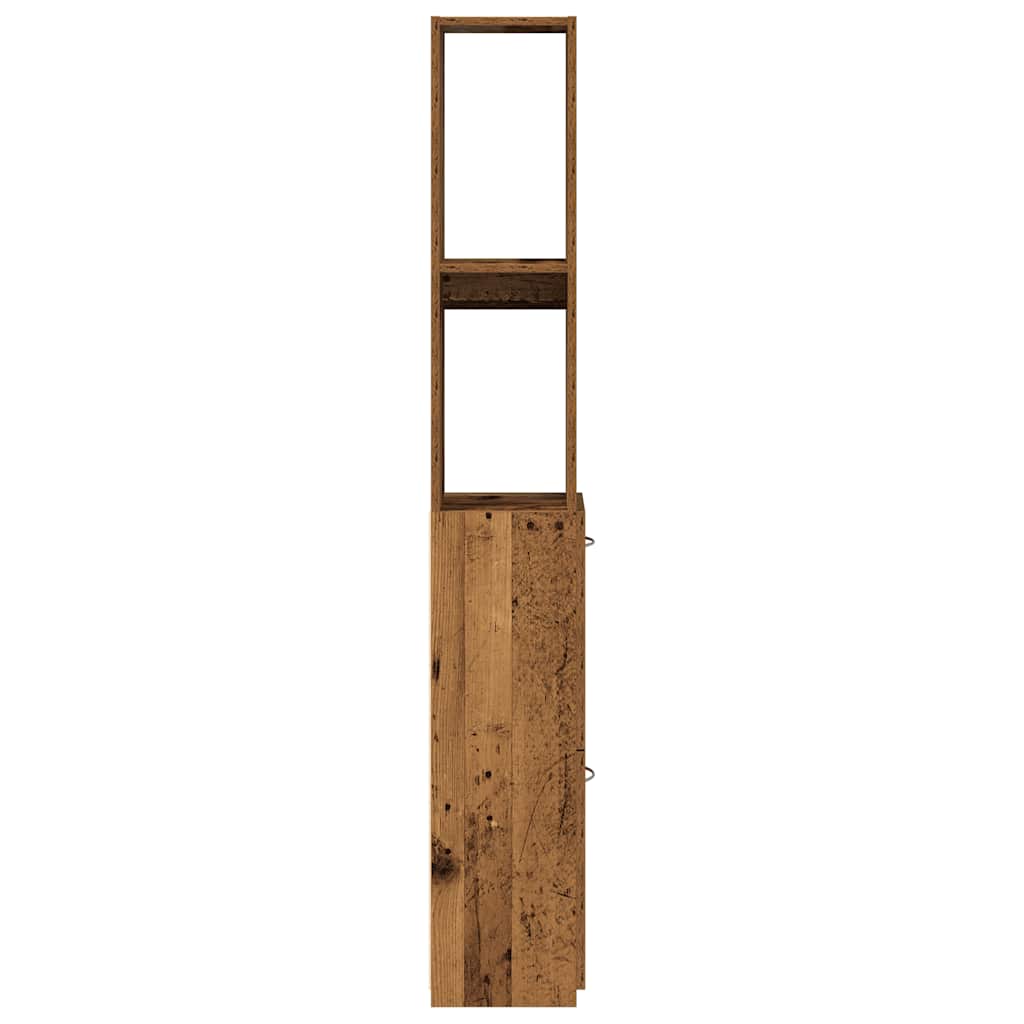 vidaXL Badezimmerschrank Altholz-Optik 25x25x170 cm Holzwerkstoff