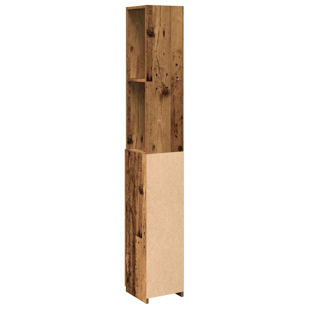 vidaXL Badezimmerschrank Altholz-Optik 25x25x170 cm Holzwerkstoff