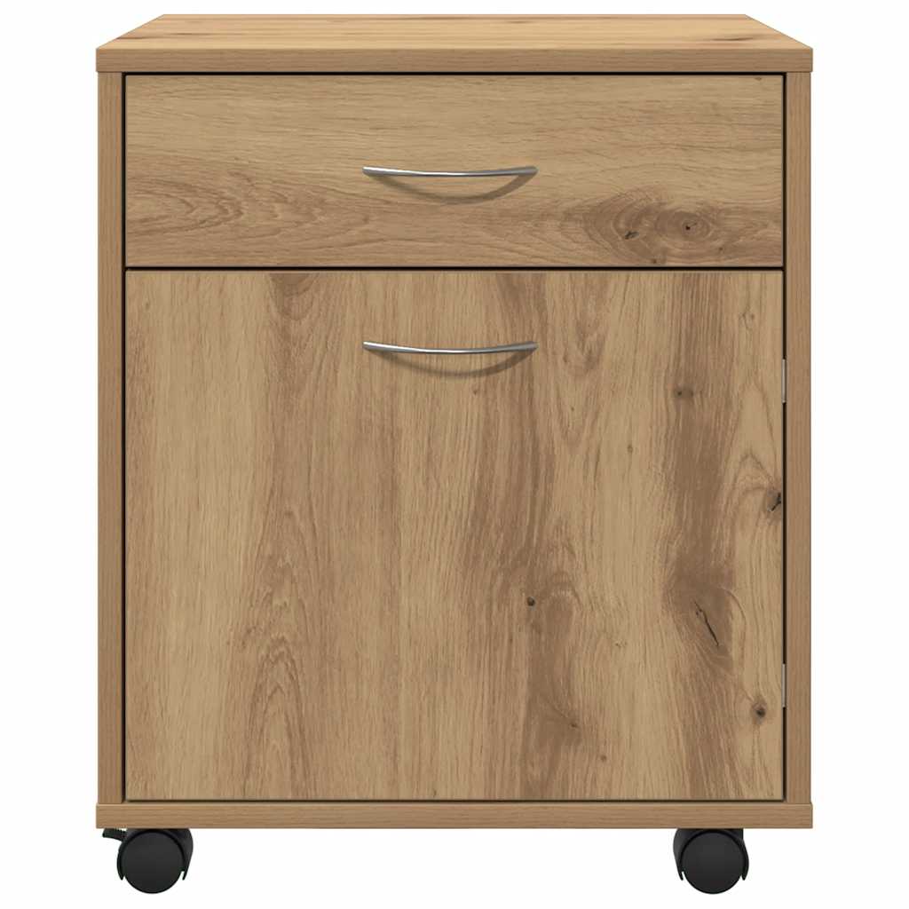 vidaXL Rollcontainer Artisan-Eiche 45x38x54 cm Holzwerkstoff