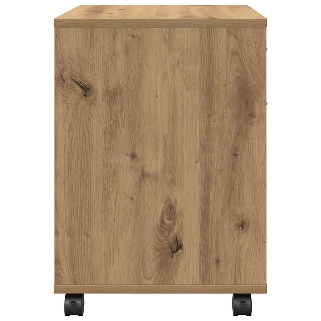 vidaXL Rollcontainer Artisan-Eiche 45x38x54 cm Holzwerkstoff