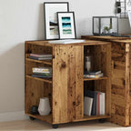 vidaXL Rollschrank Altholz-Optik 60x53x72 cm Holzwerkstoff