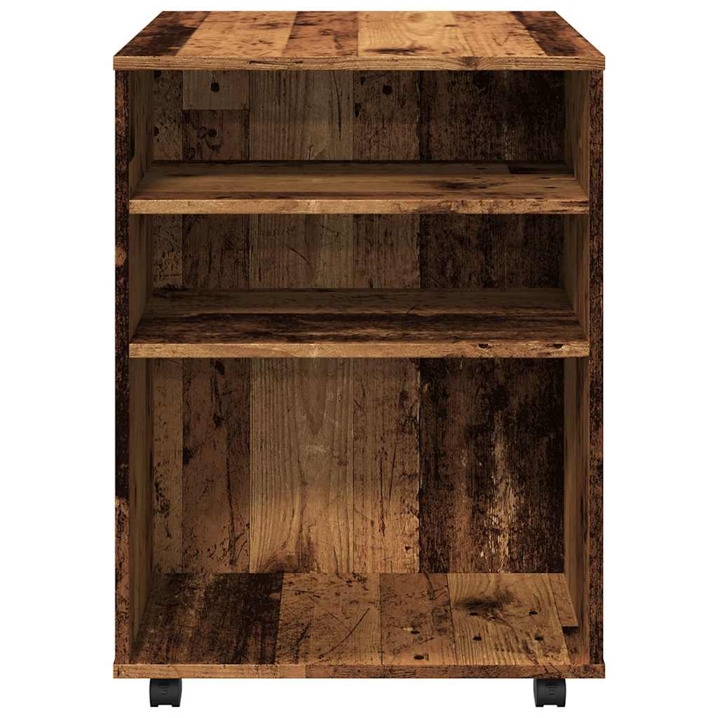 vidaXL Rollschrank Altholz-Optik 60x53x72 cm Holzwerkstoff