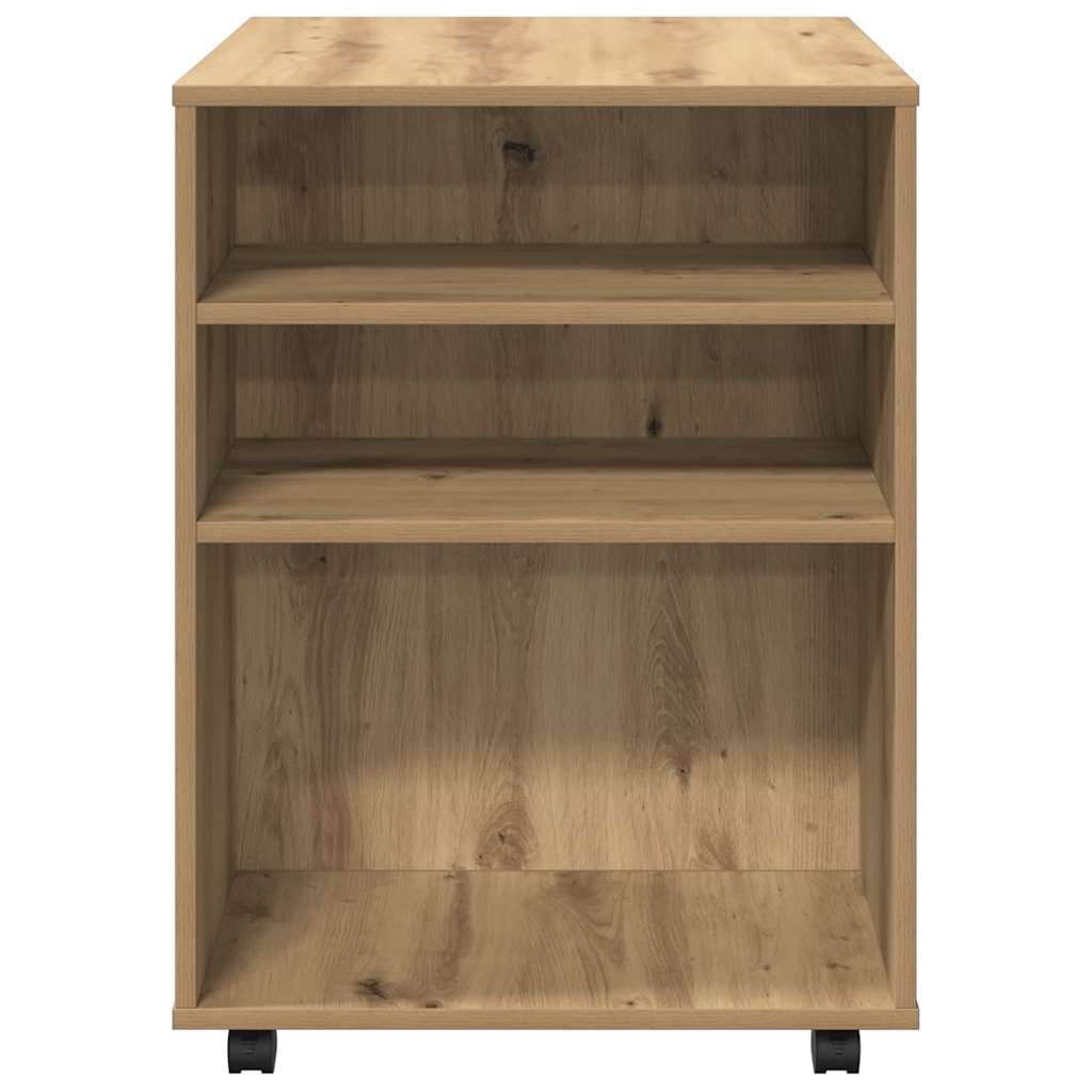 vidaXL Rollschrank Artisan-Eiche 60x53x72 cm Holzwerkstoff
