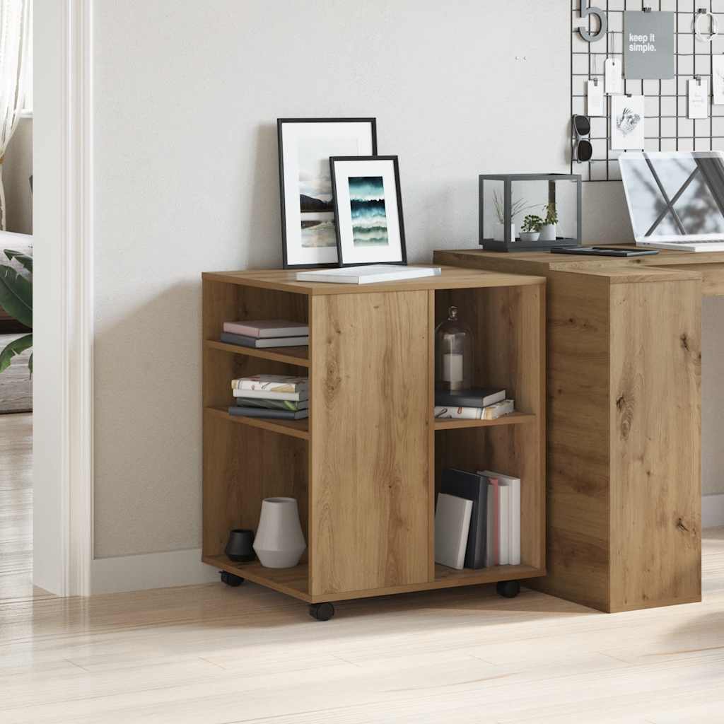 vidaXL Rollschrank Artisan-Eiche 60x53x72 cm Holzwerkstoff
