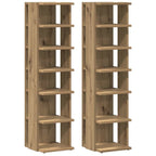 vidaXL Schuhschränke 2 Stk. Artisan-Eiche 28x27x102 cm Holzwerkstoff
